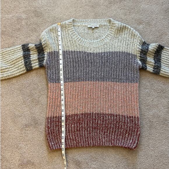 Heartloom Colorblocked Striped Crew Neck Sweater Size S Multicolor Chunky Ribbed - Picture 7 of 7